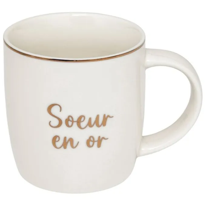 mug céramique 34cl "famille en or"