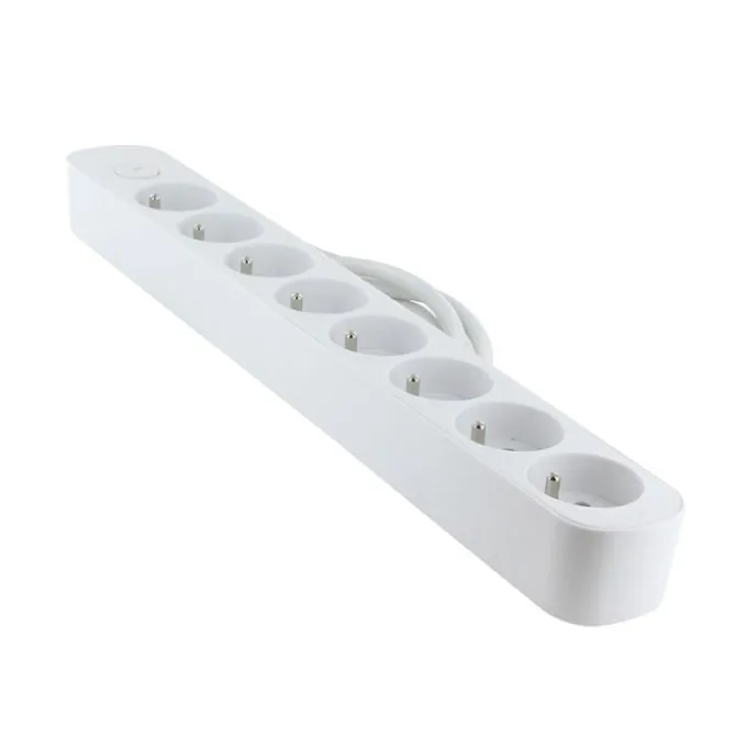Multiprise ELECTRO DEPOT 8 prises avec interrupteur Blanche - Cable 1.5m
