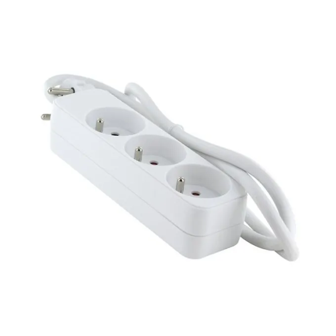 Multiprise ELECTRO DEPOT 3 prises Blanche - Cable 1m