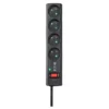 Multiprise parafoudre EATON 4 prises Noire - Cable 1m