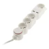 Multiprise ZENITECH 4 prises + 2 USB-A avec interrupteur Blanche - Cable 1.5m