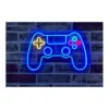 Néon mural LED manette multicolore 40cm