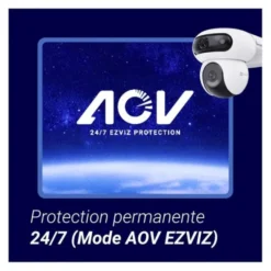Pack caméra de sécurité EZVIZ HB90 4MP 2K+ avec panneau solaire et carte MSD 64Go