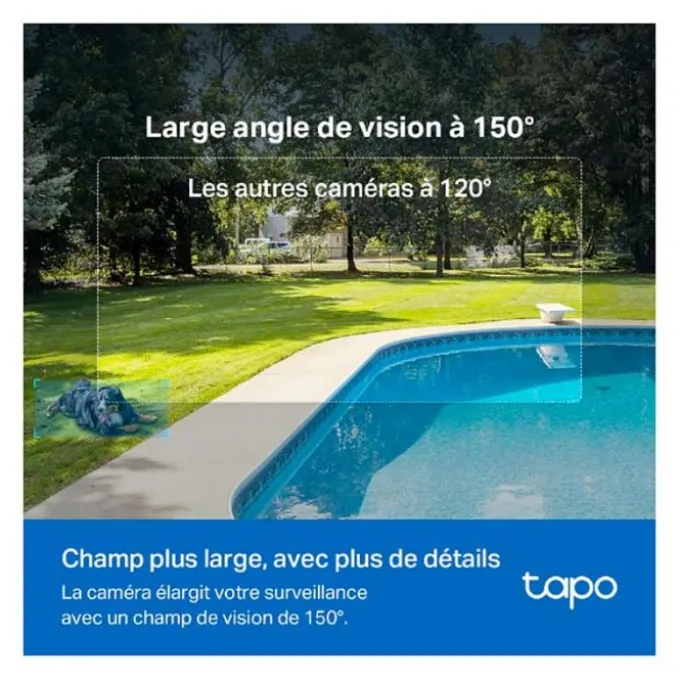 Pack caméra de surveillance TAPO TC82 KIT 3MP 2K + panneau solaire