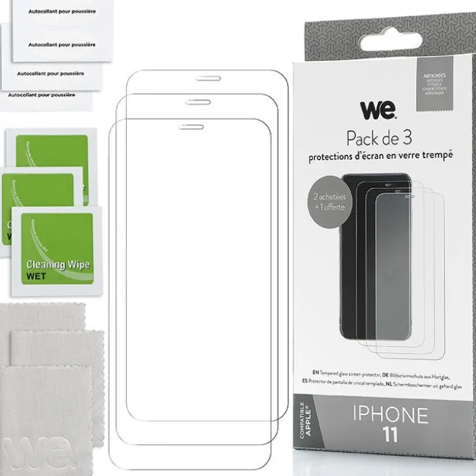 Pack de 3 Films de protection WE APPLE iPhone 11