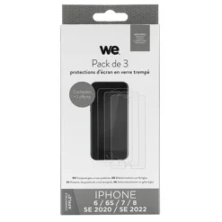 Pack de 3 Films de protection WE APPLE iPhone 7/8/SE