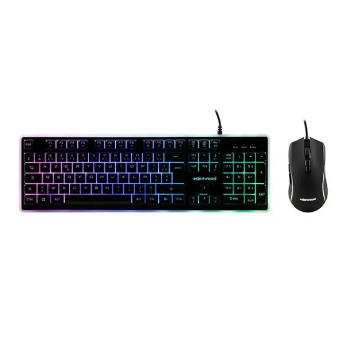 Pack Gaming Edenwood 2en1 : Clavier Rétroéclairé + Souris Haute Précision
