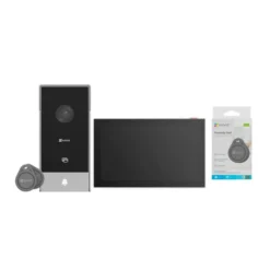 Pack Visiophone connecté EZVIZ FHD HP5 avec écran tactile + 4 badges