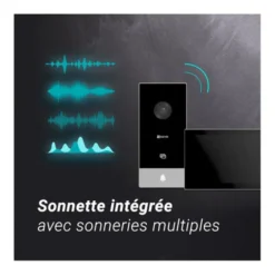 Pack Visiophone connecté EZVIZ FHD HP5 avec écran tactile + 4 badges