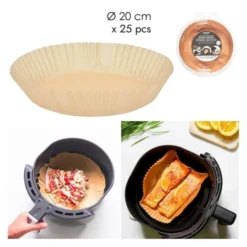 Papier cuisson x25 diamètre 20cm pour friteuse sans huile
