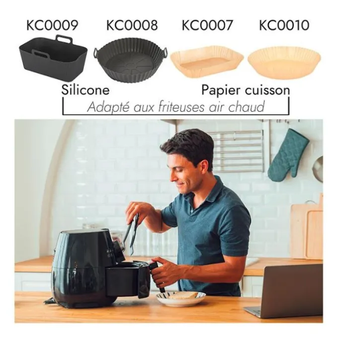 Papier cuisson x25 diamètre 20cm pour friteuse sans huile