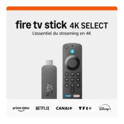 Passerelle Multimédia FIRE STICK TV AMAZON 4K SELECT 2025 avec télécommande