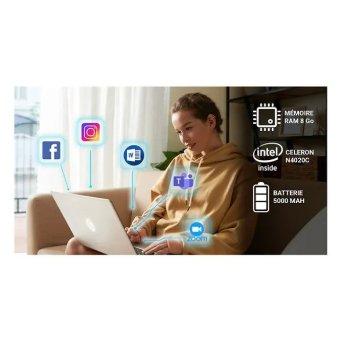 PC Portable DANEW 17,3" Dbook 175-W5 - cel/8Go/512Go