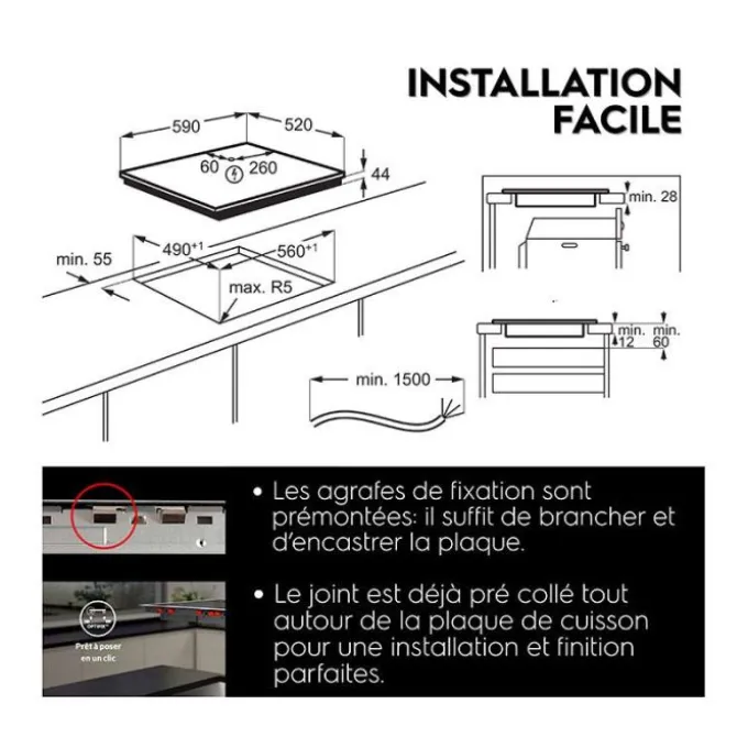 Plaque de cuisson induction ELECTROLUX CIV644