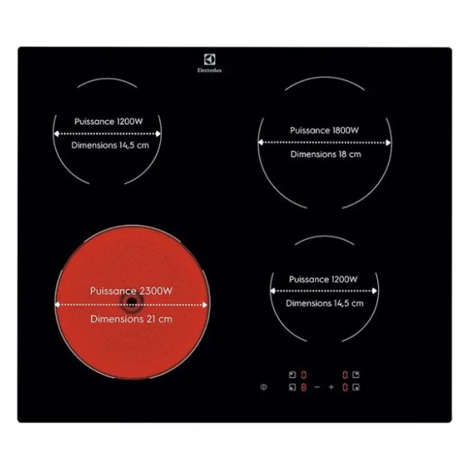 Plaque de cuisson vitrocéramique ELECTROLUX LRR6430CK