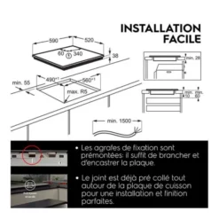 Plaque de cuisson vitrocéramique ELECTROLUX LRR6430CK