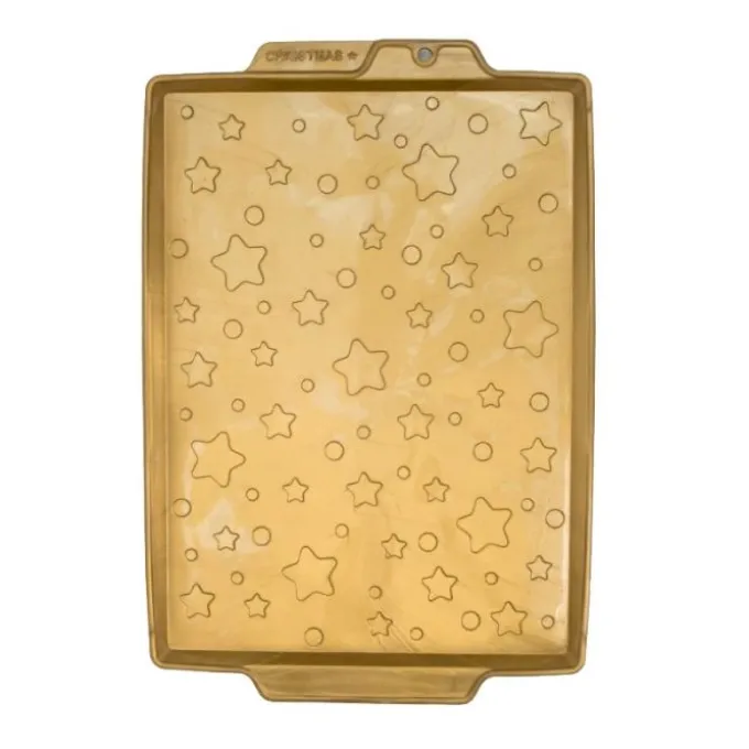Plaque à genoise fond étoiles 42x28cm