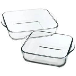 Plat verre carré MENASTYL en lot 22/28cm
