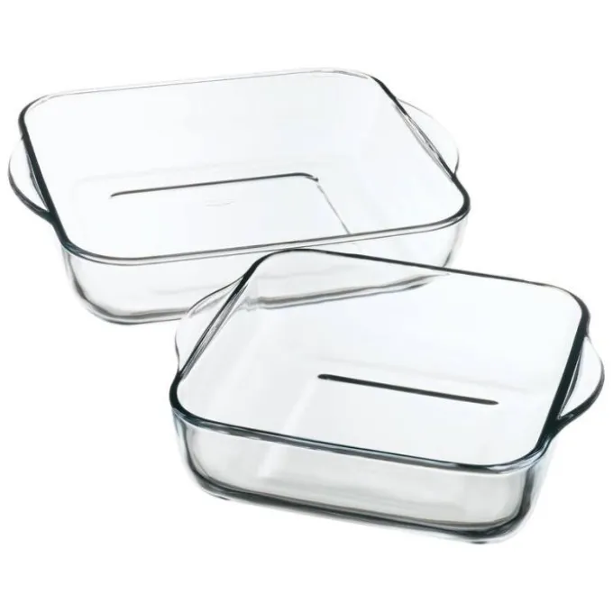Plat verre carré MENASTYL en lot 22/28cm