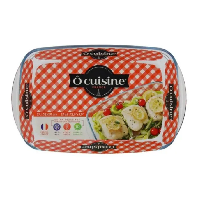 Plat verre O'cuisine 32x20 rectangle