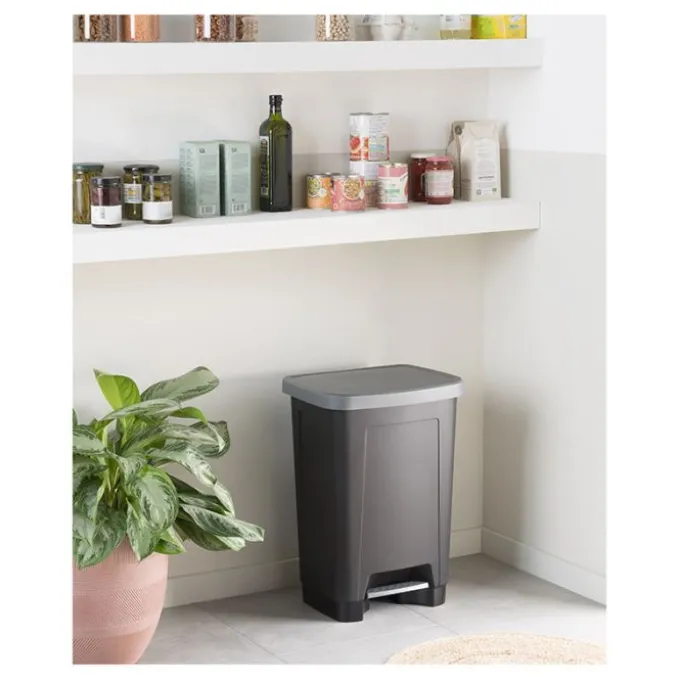 Poubelle plastique à pédale 50L