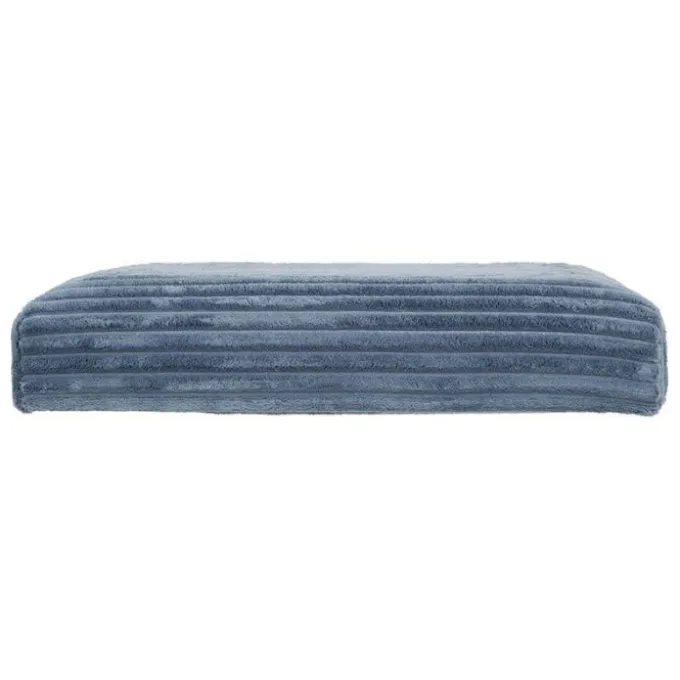 Pouf pliable 38Xx38cm velours bleu