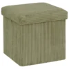 Pouf pliable 38x38x38 cm velours vert
