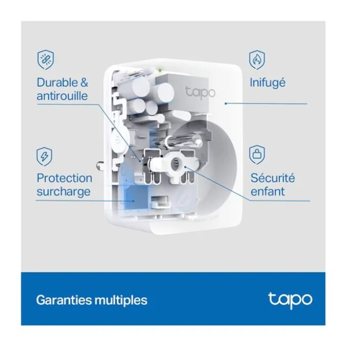 Prise connectée x2 Wifi TAPO P11 avec compteur de consommation
