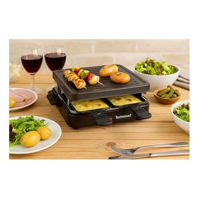 Raclette TECHWOOD 4 personnes + grill TRA-46