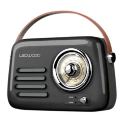 Radio LEDWOOD ALMA Vintage Noire