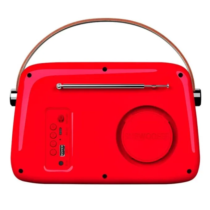Radio LEDWOOD ALMA Vintage Rouge