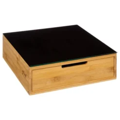 Rangement dosettes tiroir bambou/noir