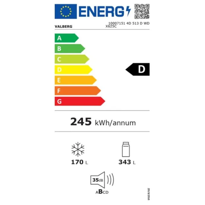 Réfrigérateur 4 portes VALBERG 4D 513 D WD X625C