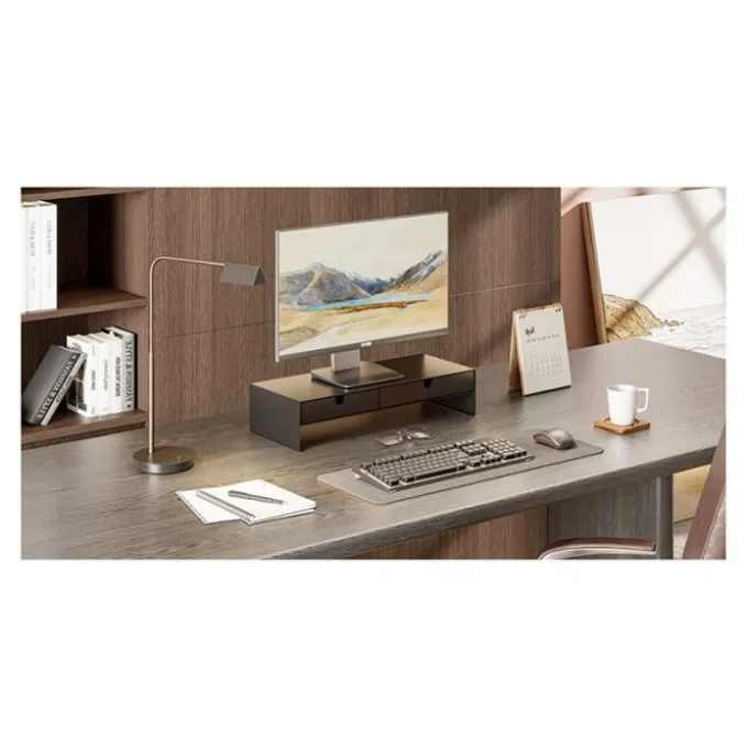 Réhausseur écran ordinateur EDENWOOD avec 2 tiroirs