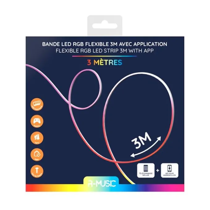 Ruban LED R-MUSIC Neon RGB 3m connecté
