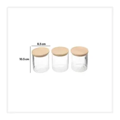 Set de 3 bocaux verre 350ml