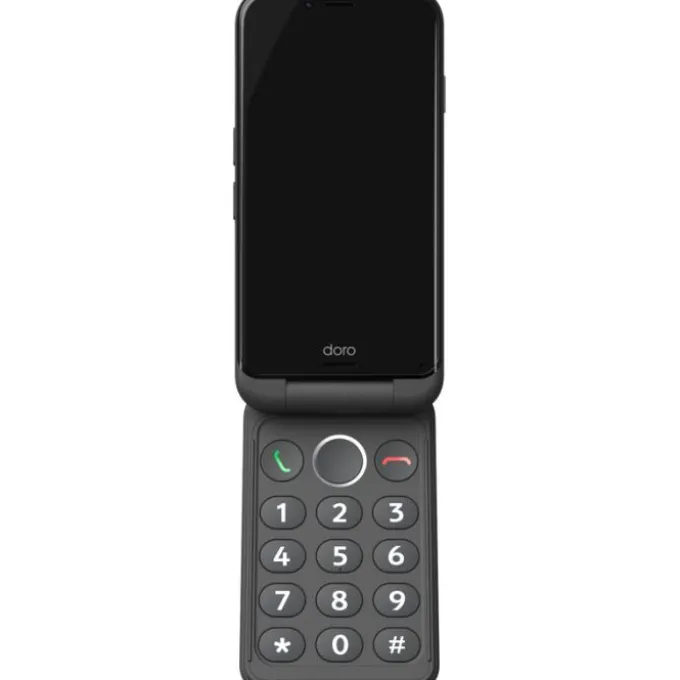 Smartphone DORO Aurora A20 64Go Noir à Clapet Sénior