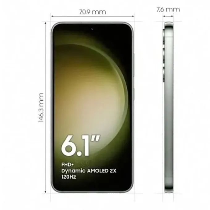 Smartphone SAMSUNG Galaxy S23 128Go Vert Reconditionné grade éco