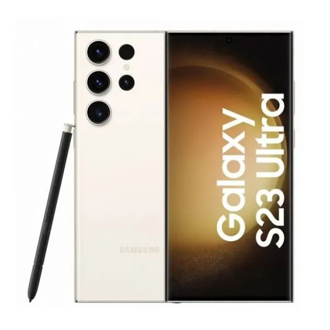 Smartphone SAMSUNG Galaxy S23 Ultra 256Go Crème Reconditionné grade éco