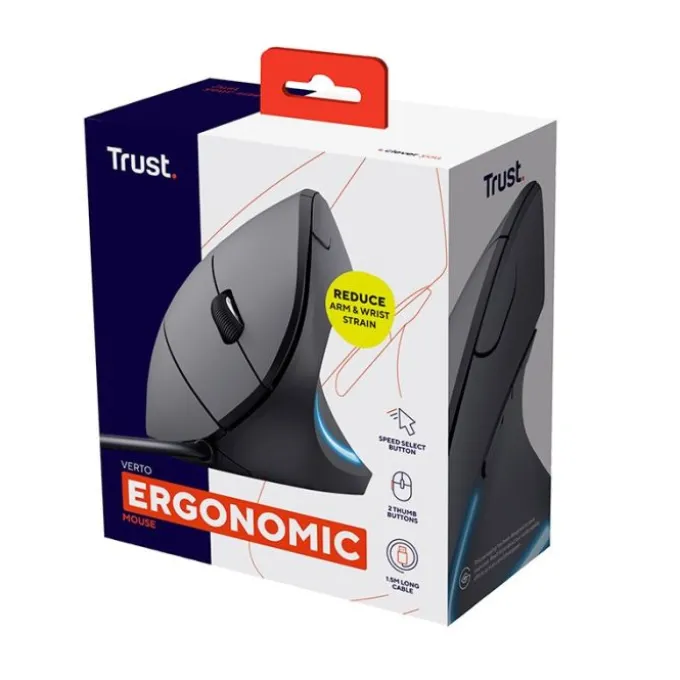 Souris filaire TRUST VERTO Ergonomique