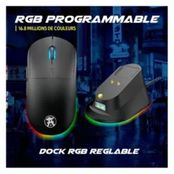 Souris gaming AKUMA OTAKU M06WL 7200Dpi avec base de recharge magnétique