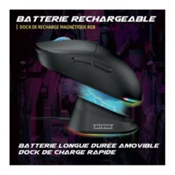 Souris gaming AKUMA OTAKU M06WL 7200Dpi avec base de recharge magnétique