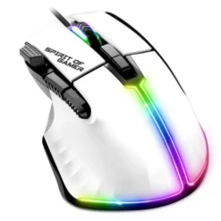 Souris gaming SPIRIT OF GAMER PRO M5 Blanche Filaire 12800Dpi