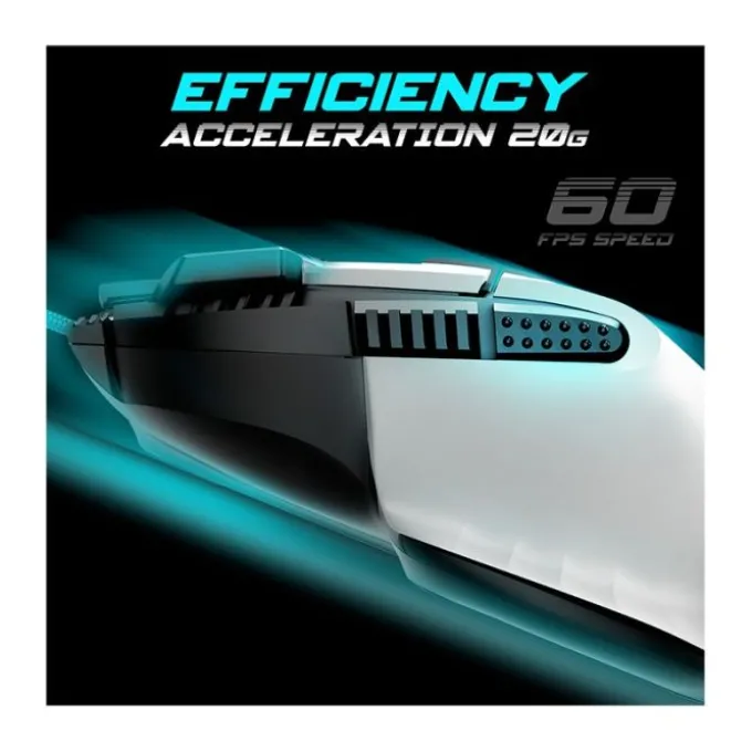 Souris gaming SPIRIT OF GAMER PRO M5 Blanche Filaire 12800Dpi