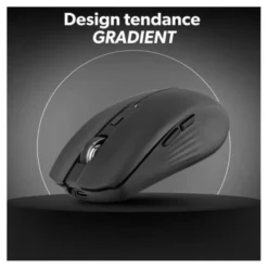 Souris rechargeable bluetooth DUAL CONNECT noire - GRADIENT
