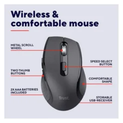 Souris sans fil TRUST SURA à pile longue durée