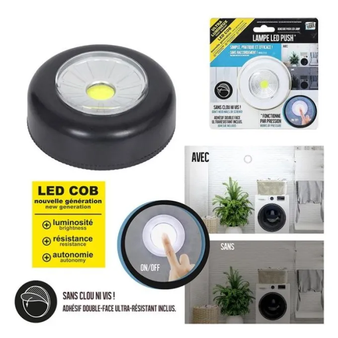 Spot lumière JE CHERCHE UNE IDEE Lampe LED push