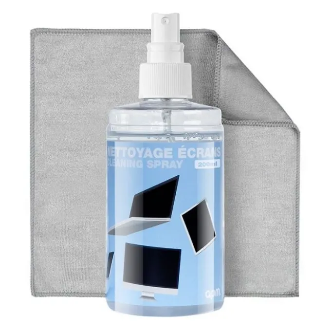Spray Nettoyant Écran APM 200 ml + Chiffon Microfibre