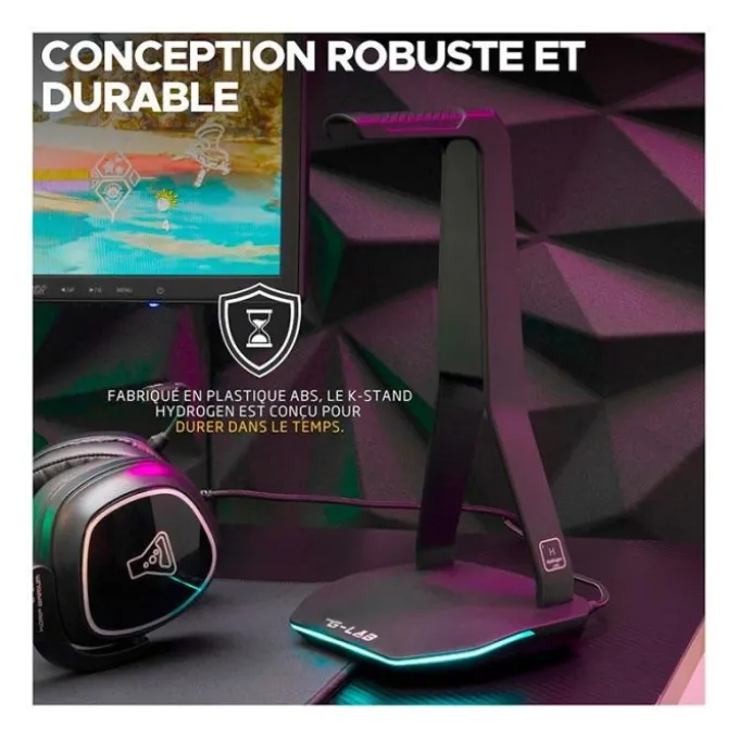 Support de casque gamer universel The G-LAB K-STAND HYDROGEN