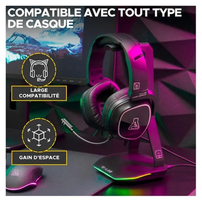 Support de casque gamer universel The G-LAB K-STAND HYDROGEN